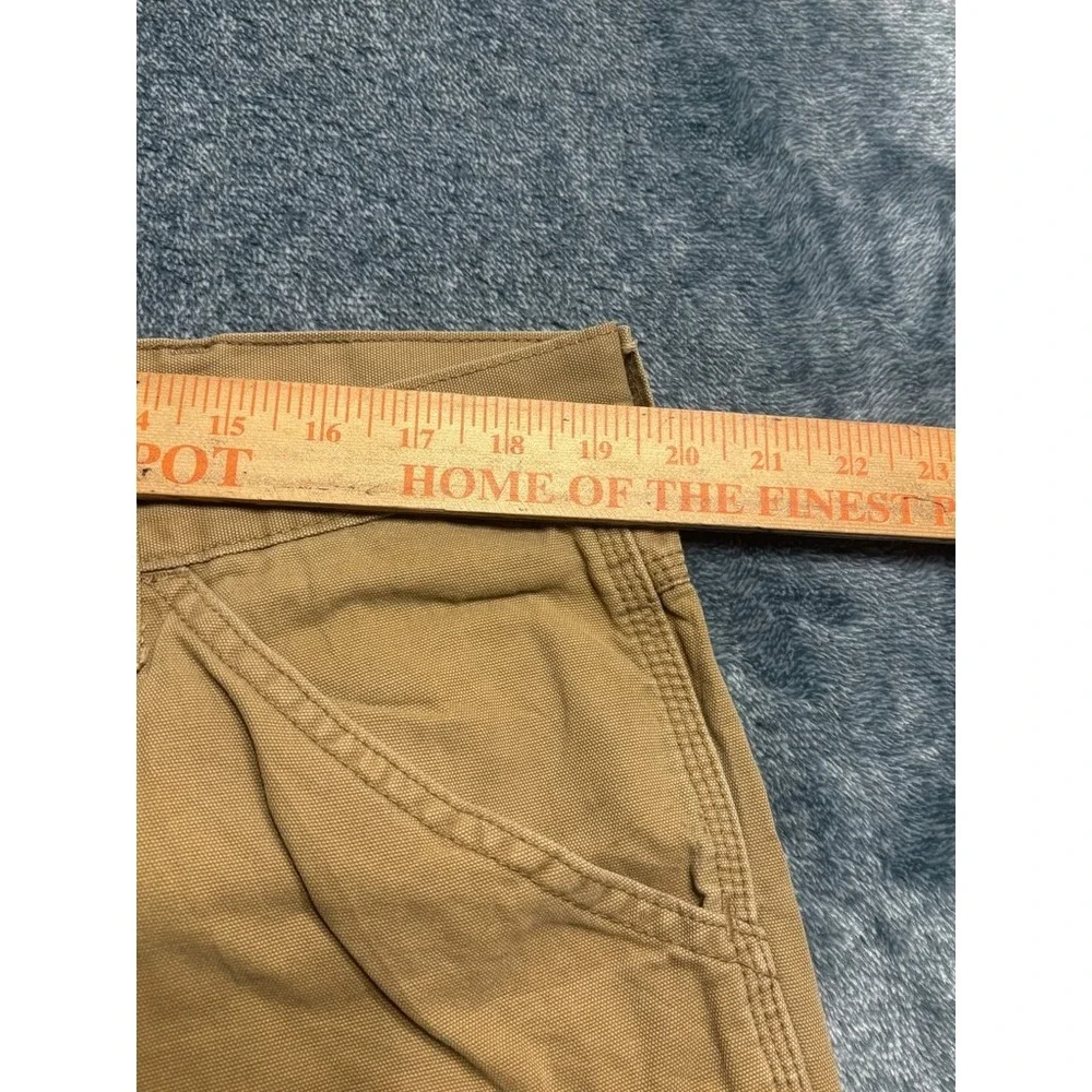 Faded Glory Carpenter Utility Pants 40x30 Tan Cotton Hammer Loop